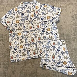 Roller Rabbit Blue and White Zodiac Pajama Set